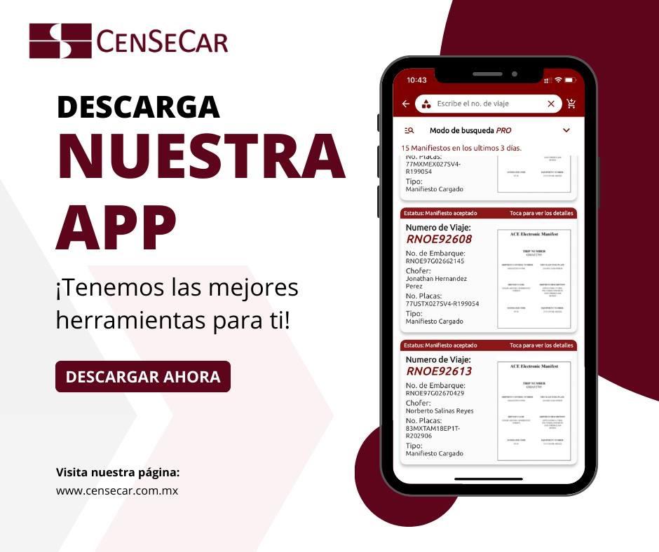 Banner promocional de la app Censecar